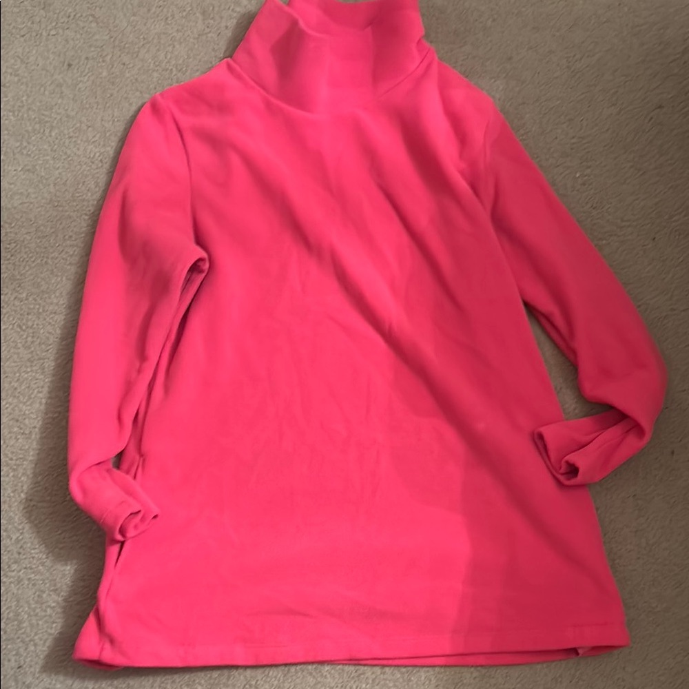 Women's Pink Turtleneck fleece with pockets by Dudley Stephen’s
